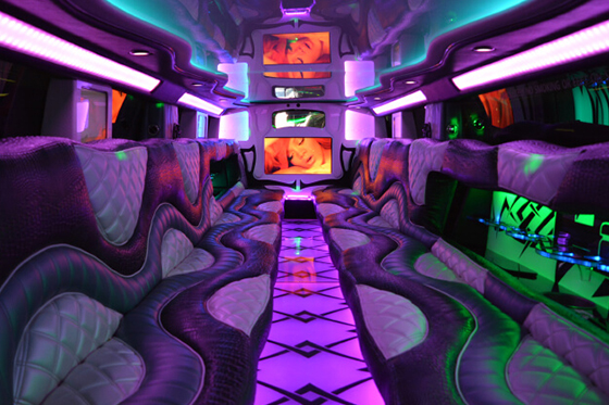 inside the limo