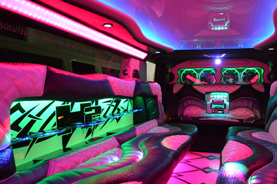 inside the limo