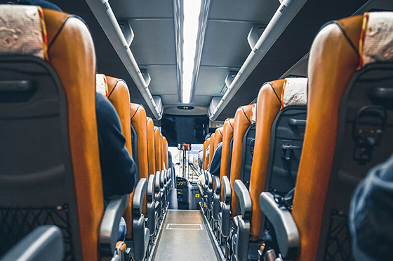 Chicago bus rental interior