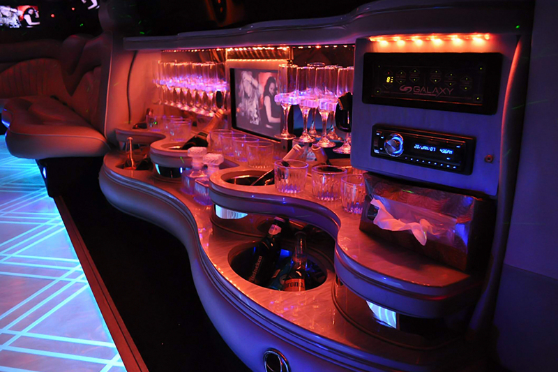 inside the limo